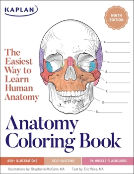 Paperback Anatomy Coloring Book with 450+ Realistic Medical Illustrations with Quizzes for Each + 96 Perforated Flashcards of Muscle Origin, Insertion, Action, Book