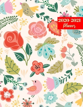 Paperback 2020-2021 Planner: Pretty Jan 1, 2020 to Dec 31, 2021: Daily, Weekly & Monthly View Planner, Organizer & Diary Book