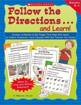 Paperback Follow the Directions...and Learn!: Grades K-1 Book