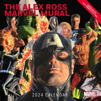 Calendar Alex Ross Marvel Mural 2024 Oversized Wall Calendar Book