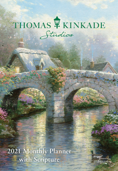 Calendar Thomas Kinkade Studios 2021 Monthly Pocket Planner Calendar with Scripture Book