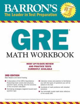 Paperback Barron's GRE Math Workbook Book