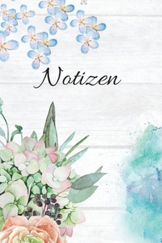 Notizen: Blanko Floral Design Heft für Aufzeichnungen Lettering Handschrift | Kreatives Geschenk für Kinder und Erwachsene | Frauen Männer Freundinnen und Kollegen (German Edition)