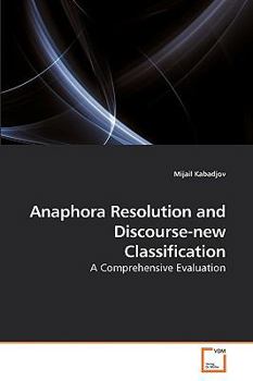 Paperback Anaphora Resolution and Discourse-new Classification Book