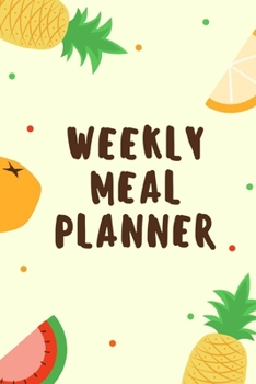 Paperback Weekly Meal Planner Black Pattern: 52 Weeks of Menu Planning Pages / Journal Gift, 100 Pages, 6x9, Soft Cover, Matte Finish Book