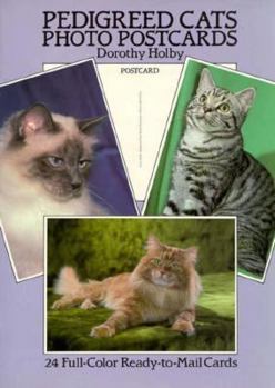 Paperback Pedigreed Cats Photo Postcards: 24 Full-Color Ready-To-Mail Cards Book