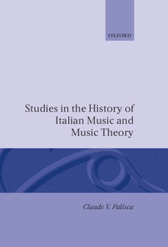 Hardcover Studies in the History of Italian Music and Music Theory Book