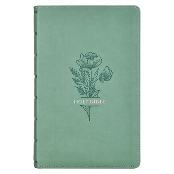 Imitation Leather KJV Bible Giant Print Standard-Size (Faux Leather, Teal) Book