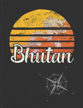 Bhutan: Bhutanese Vintage Flag Personalized Retro Gift Idea for Coworker Friend or Boss  2020 Calendar Daily Weekly Monthly Planner Organizer