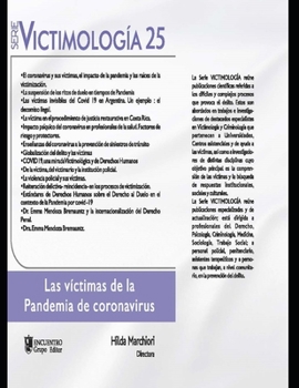 Paperback Victimología 25: Las víctimas de la Pandemia de coronavirus [Spanish] Book