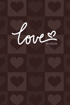 Paperback Love Notebook, Blank Write-in Journal, Dotted Lines, Wide Ruled, Medium (A5) 6 x 9 In (Brown) Book