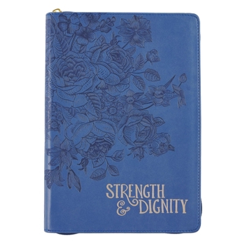 Leather Bound Journal Classic Zippered Luxleather Strength & Dignity Book