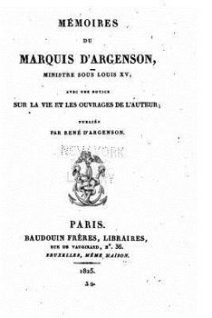 Paperback Mémoires du Marquis d'Argenson [French] Book