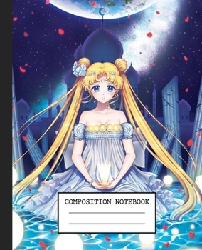 Notebook: Anime Japan Sailor Moon Soft Glossy Cover Graph Paper Pages Book 7.5 x 9.25 Inches 110 Pages