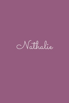 Nathalie: notebook with the name on the cover, elegant, discreet, official notebook for notes, dot grid notebook,