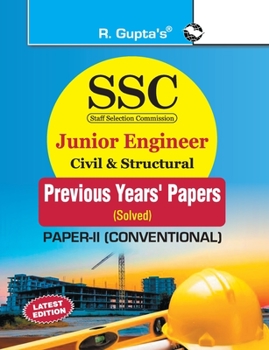 Paperback Ssc: Junior Engineer Civil & Structural (PaperII: Conventional) Previous Years' Papers (Solved) Book