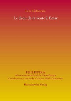 Hardcover Le Droit de la Vente a Emar [French] Book