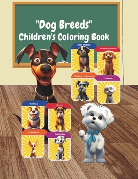 Paperback Dog Breeds Children's Coloring Book: 26 dog breeds that children will love Book