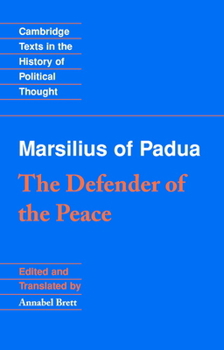 Paperback Marsilius of Padua: The Defender of the Peace Book