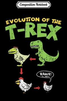 Composition Notebook: Kids Funny T-Rex Dino Chicken s Chicken Farmer Gift  Journal/Notebook Blank Lined Ruled 6x9 100 Pages