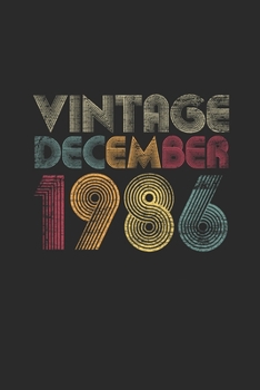 Vintage December 1986: Graph Paper Notebook - 33 years old Birthday Gift or 33rd Anniversary Gift Idea