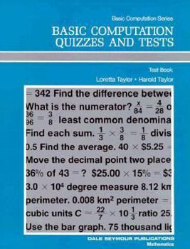 Paperback Basic Computations Book Quizzes and Tests Book