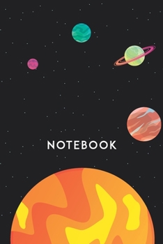 Paperback galaxy & planets: notebook Book