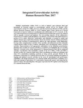 Paperback Integrated Extravehicular Activity Human Research Plan: 2017 Book