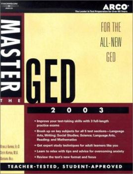 Paperback Arco Master the GED: Teacher-Tested Strategies and Techniques for Scoring High Book