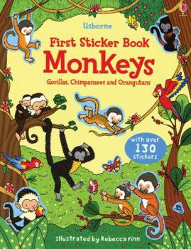 Hardcover First Sticker Book Monkeys Book