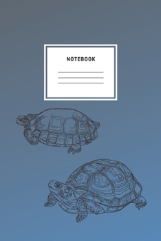 Notebook: Two Turtles Blue Cover Notebook And Planner Composition Book Journal Soft Cover Lined Diary For School Kids