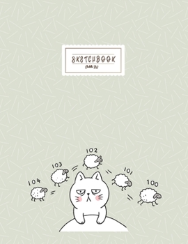 Sketchbook: White cats and White Sheep cover (8.5 x 11)  inches 110 pages, Blank Unlined Paper for Sketching, Drawing , Whiting , Journaling & Doodling (White cats and White Sheep Notebook)