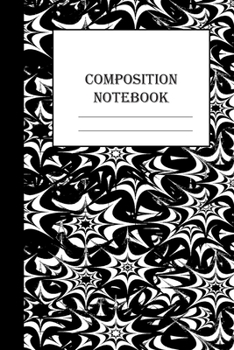 Paperback Composition Notebook: stylish black and white college ruled notebook Book