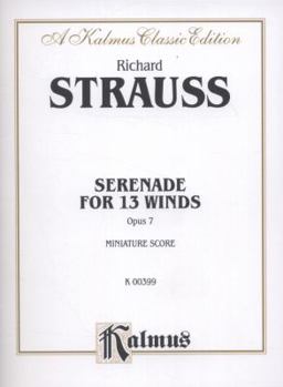 Paperback Serenade for 13 Winds, Op. 7: Miniature Score Book