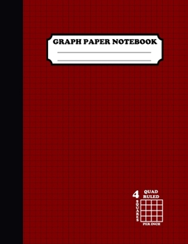 Paperback Graph Paper Notebook. Quad Ruled-4 Squares Per Inch: Grid Notebook/Graph Paper Composition/Grid Paper Journal 8.5x11 in. Brown Book