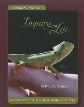 Paperback Selected Material from Inquiry Into Life Book