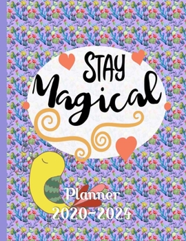 Paperback Stay Magical 2020-2024 Planner: Gifts For Women 5 Year Monthly Calendar Organizer - Turquoise Cacti Book