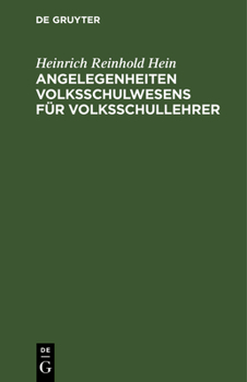 Hardcover Angelegenheiten Volksschulwesens Für Volksschullehrer [German] Book