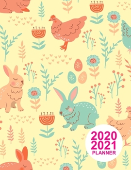 Paperback 2020 2021 Planner: Simple Colorful Design Book, 8.5" x 11" Two Year 2020-2021 Calendar Planner, Monthly Schedule Organizer (24 Months Act Book