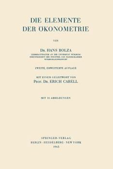 Paperback Die Elemente Der Ökonometrie [German] Book