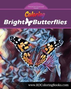 Paperback Coloring Bright Butterflies: Adult Coloring Book