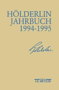 Perfect Paperback Hlderlin-Jahrbuch: Jahrgang 1994-1995 Book