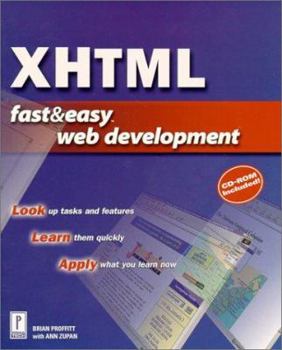 Paperback XHTML Fast & Easy Web Development W/CD Book