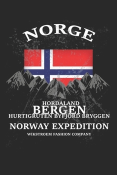 Paperback Wikstroem - Notes: Norway Expedition Bergen Hordaland used look - Notebook 6x9 checkered Book