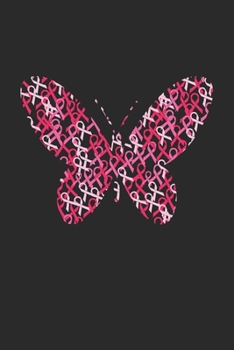 Paperback Cancer Awareness Pink Ribbons Butterfly: 6x9 Ruled Notebook, Journal, Daily Diary, Organizer, Planner Book