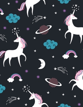 Paperback Graph Paper Notebook: Quad Ruled Graphing Paper, 200 Pages, Cute Unicorn (8.5x11) Book