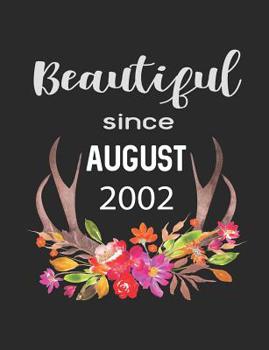 Paperback Beautiful Since August 2002: 7.44 x 9.69 100 pages 50 sheets Composition Notebook College Ruled Book