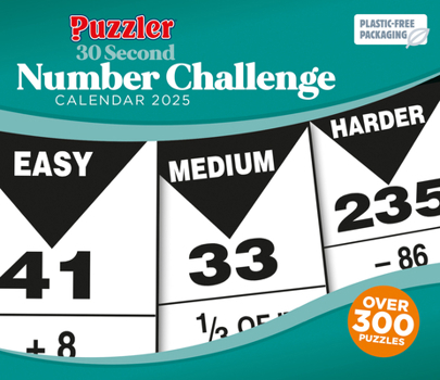 Calendar 2025 30 Second Number Challenge, Puzzler Boxed Calendar: Plastic Free Packaging Book