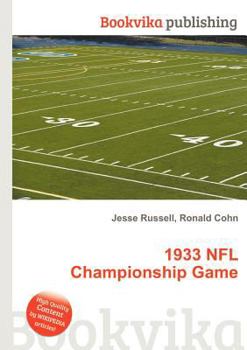 Paperback 1933 NFL Championship Game Book