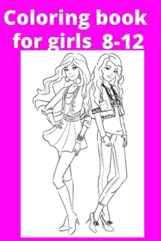 Paperback Coloring book for girls 8-12 [Large Print] Book